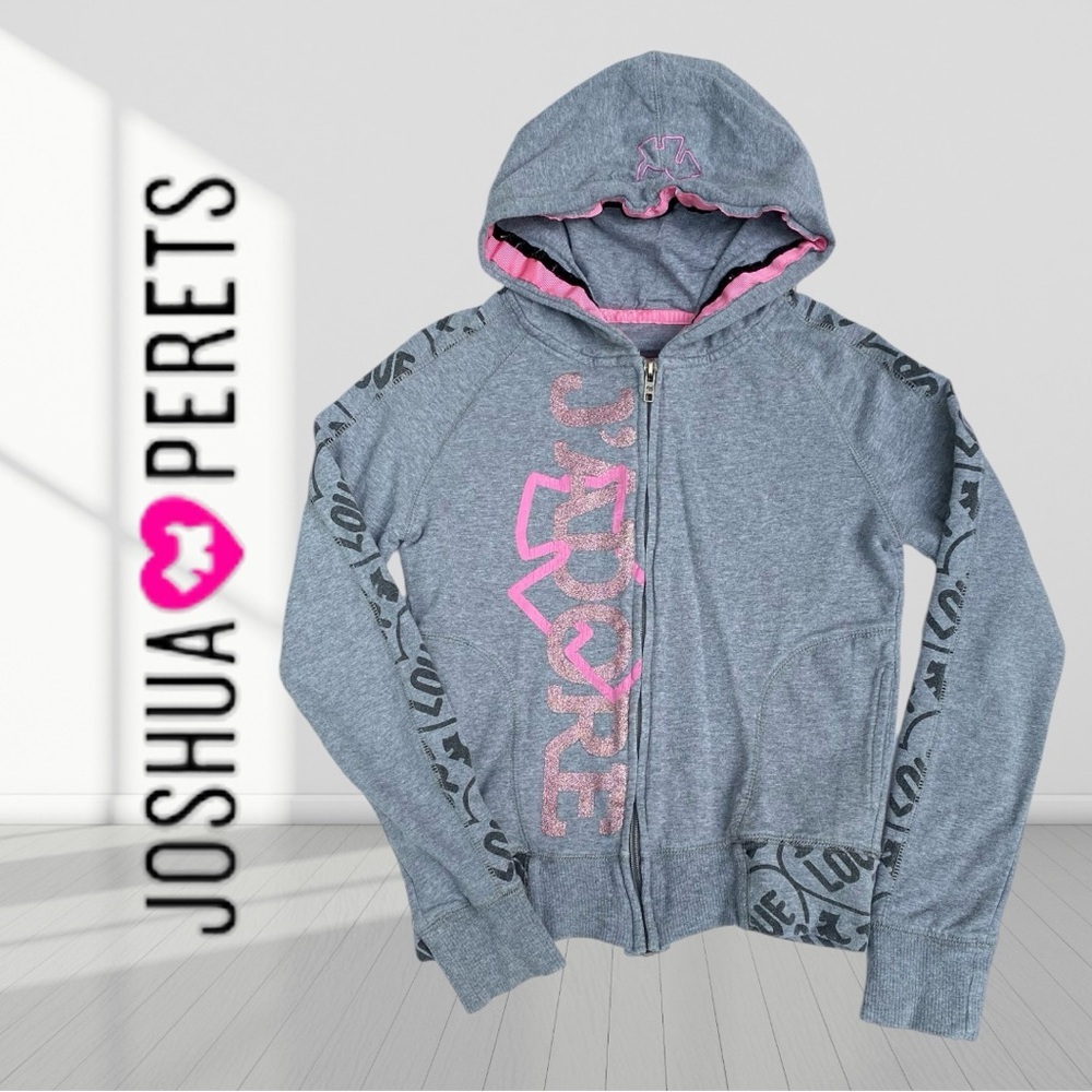 🌸3/$25🌸 -Joshua Girl Zip Up Graphic Print Hooded Long Sleeve Hoodie Size Large